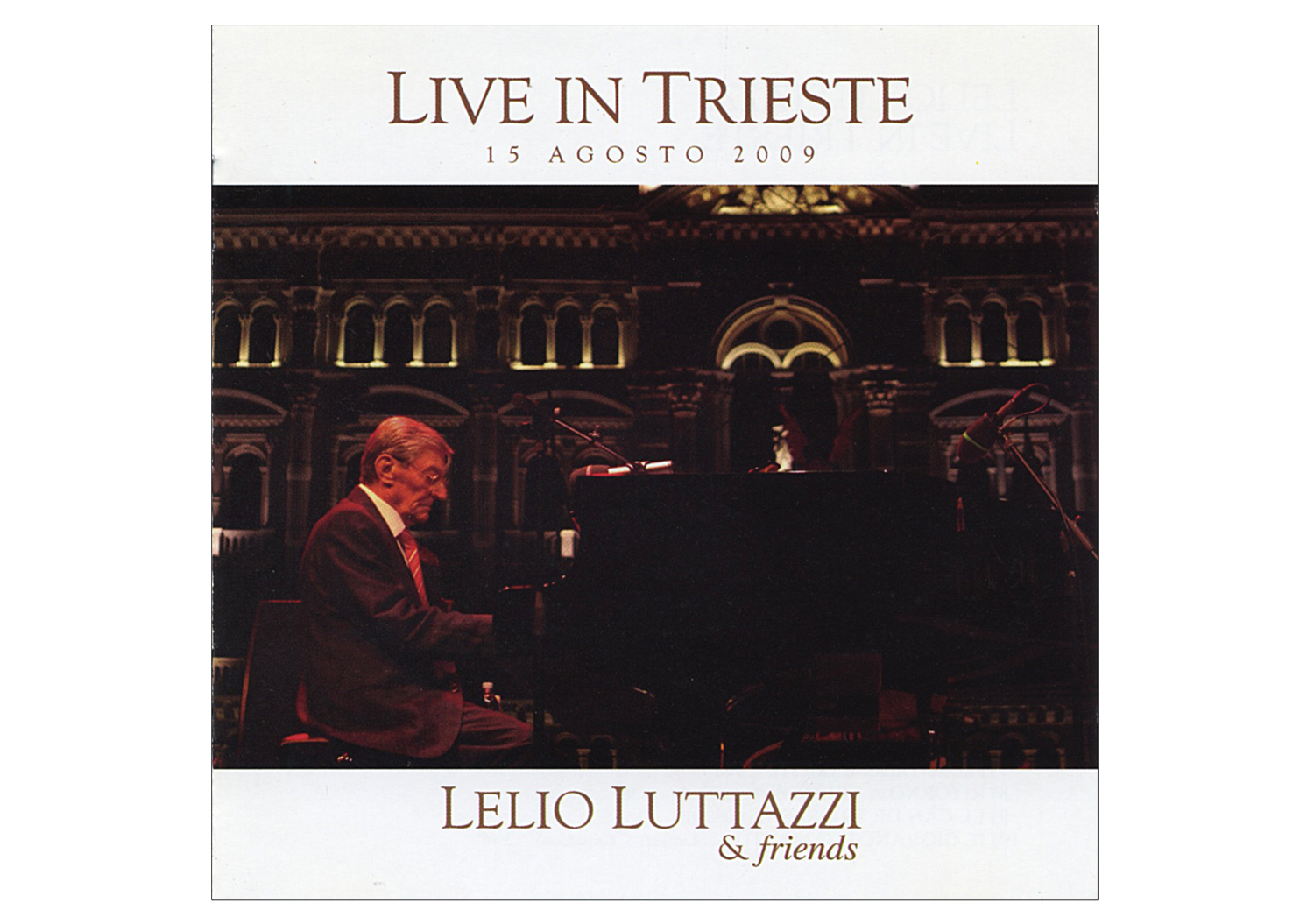 Copertina del CD "Lelio Luttazzi and friends", edito da Blue Serge edizioni musicali. Fotografia di Massimo Goina.