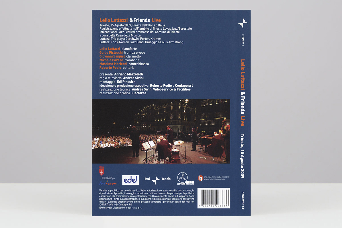 2010 "Lelio Luttazzi and Friends Live Trieste", Edito da RAI TRADE. Foto copertina Massimo Goina