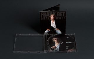 Copertina del CD di Frank Get "Gray Wolf", 2018. Foto e Grafica di Massimo Goina. STUDIOGOINA.COM