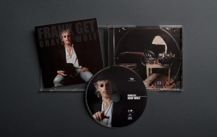 Copertina del CD di Frank Get "Gray Wolf", 2018. Foto e Grafica di Massimo Goina. STUDIOGOINA.COM