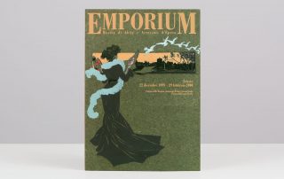 Studio Goina, grafica, fotografia, formazione. Catalogo della mostra "Emporium, Mostra di abiti e accessori d'epoca", 1999. Grafica di Massimo Goina. Trieste 22 dicembre 1999 - 29 febbraio 2000.