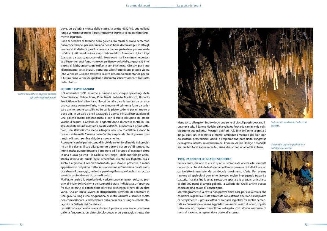 Studio Goina, grafica, fotografia, formazione. Volume "La grotta dei sogni", grafica di Massimo Goina.