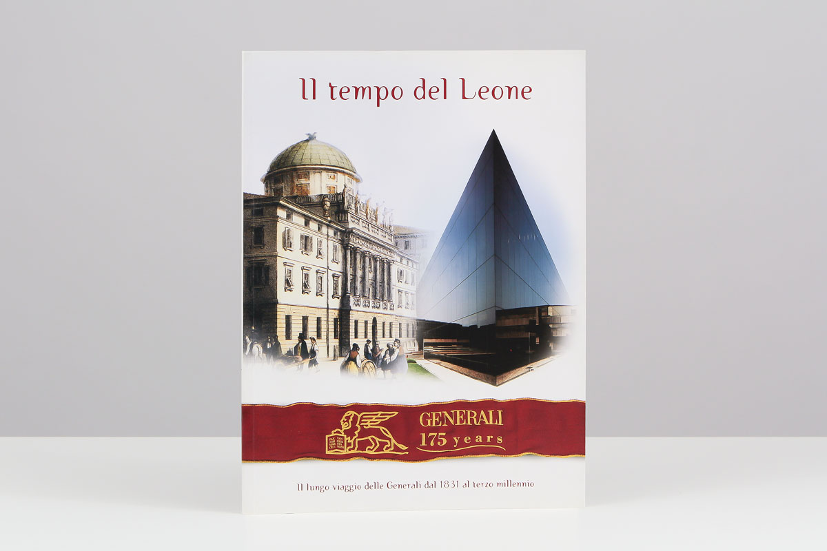 Studio Goina, grafica, fotografia e formazione, Trieste. Ideazione e realizzazione grafica del volume "Il Tempo del Leone", per il 175° anniversario del Gruppo Generali, edizione del 2008.
