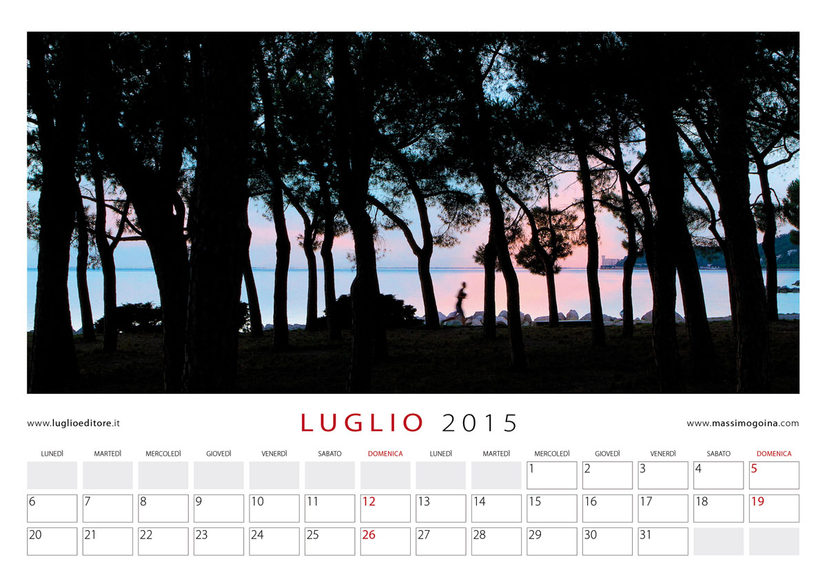 Calendario "Trieste. Orizzonti Emotivi". Foto di Massimo Goina, Edizioni Luglio, 2015